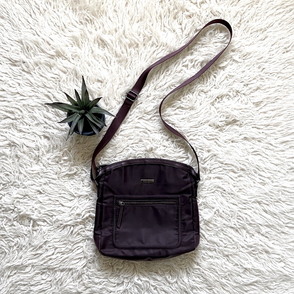 Roots Aubergine Crossbody Bag